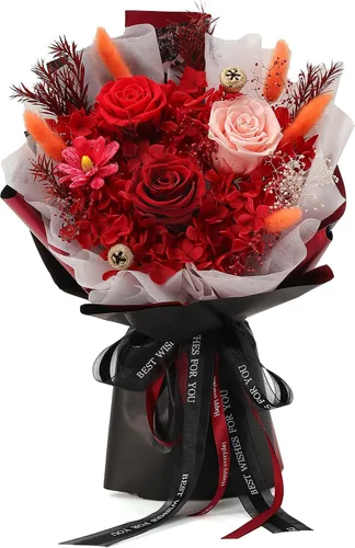 Miniatura 7 de BestFlower Ramo de flores para el día de la madre, regalos para mamá, ramo de rosas para mujeres, mamá, esposa de hija, flores frescas