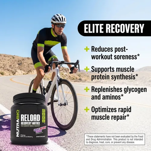 Miniatura 4 de NutraBio Reload - Potente fórmula de recuperación muscular - Suplemento después del entrenamiento - Creatina 3G - 8G BCAAs - Glutamina 5G - 30