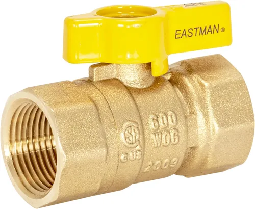 Miniatura 8 de Válvula de bola de gas recta Eastman de latón, 1/2 pulg. FIP x 1/2 pulg. FIP, manija de 1/4 de vuelta, 60009