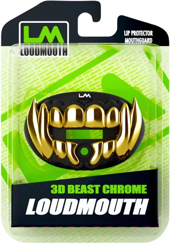 Miniatura 5 de Loudmouth - Protector bucal de fútbol, boquilla de fútbol 3D cromada, se adapta a adultos y jóvenes a partir de 5 años, accesorios protector bucal