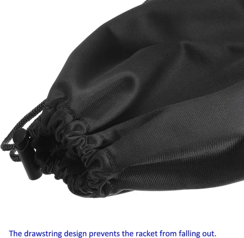 Miniatura 5 de M METERXITY Bolsa de raqueta de bádminton – Bolsa de tela de terciopelo con cordón, bolsa de almacenamiento para raqueta, para hombres, mujeres