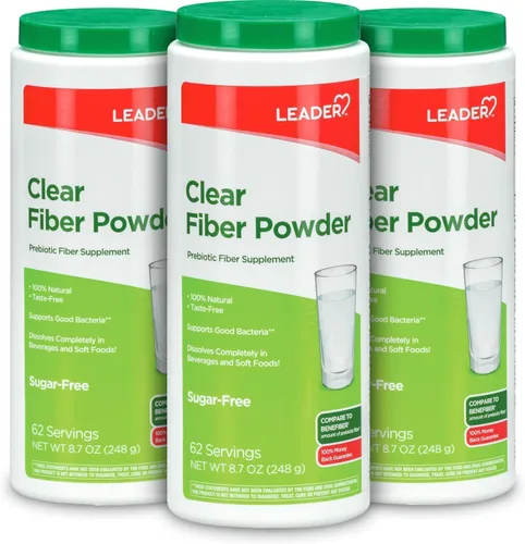 Miniatura 8 de Leader Suplemento de fibra prebiótica en polvo para la salud digestiva, polvo de fibra diaria 100% natural, sin azúcar, sin sabor, sin gluten, sin