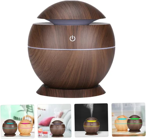 Miniatura 3 de Mini humidificador de aire USB con iluminación silencioso difusor de aroma para oficina en casa coche prevenir la piel seca invierno diseño de grano