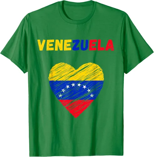 Miniatura 5 de Camiseta con la bandera venezolana con corazón de Venezuela, Negro