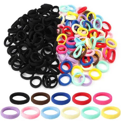 Miniatura 8 de Juego de 200 ligas para el cabello multicolor sin costuras para niñas, pulseras de telar para niños pequeños, kit de bricolaje