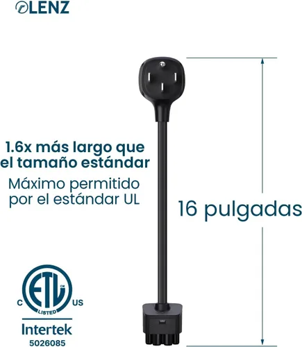 Miniatura 7 de LENZ Adaptador NEMA 14-50: compatible solo con el cargador móvil Tesla Gen 2 y 3, este adaptador se conecta a su toma de corriente de 240V 14-50 a