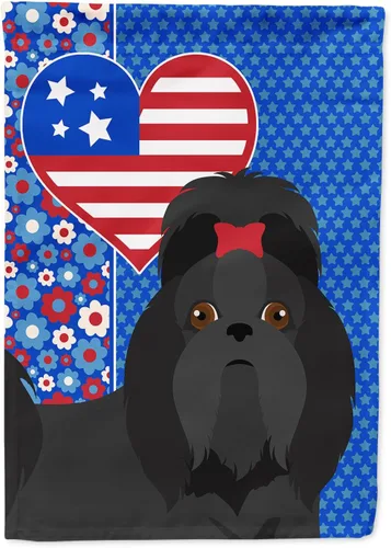 Miniatura 96 de Caroline's Treasures WDK5119GF - Bandera de jardín americana de Airedale Terrier de Estados Unidos, color negro y tostado, bandera decorativa