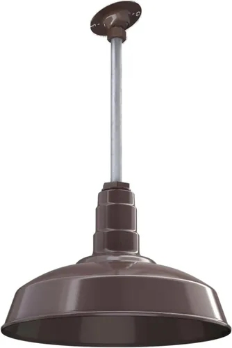 Miniatura 12 de Steel Lighting Co. Carson Barn Light Colgante montado en el techo Cúpula de 16 pulgadas Cable negro Luz de acero de estilo industrial