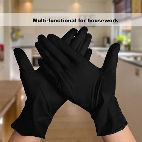 Miniatura 3 de Guantes desechables pequeños, de mezcla de nitrilo y vinilo, sin látex, 4 mil, 1000 unidades, guantes de grado alimenticio para limpieza