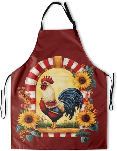 Miniatura 40 de Giwawa Delantal unisex para adultos, impermeable, resistente a las manchas, delantal de cocina con 2 bolsillos para BBQ, parrilla y pintura