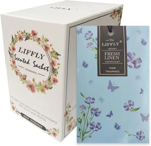 Miniatura 16 de 13 sobres perfumados para cajones y armarios, 14 paquetes de lavanda, rosa, jazmín, océano, vainilla, sándalo, lino fresco, cerezo, lila, eucalipto