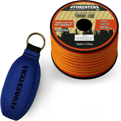 Miniatura 6 de Kit de línea de lanzamiento de arborista FORESTER Peso de lanzamiento y cuerda de 50.6 metros Cuerda ultra lisa 100% poliéster Equipo
