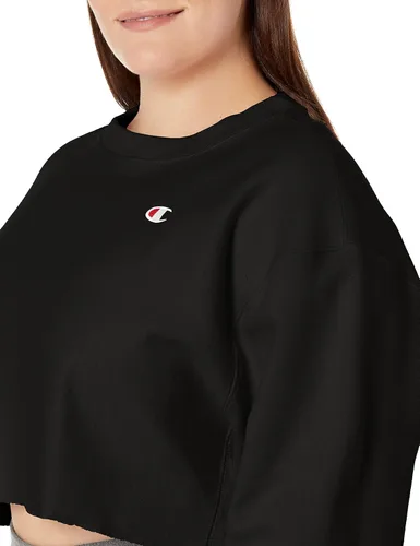 Miniatura 3 de Champion Camiseta corta de tejido inverso para mujer, pecho izquierdo C, Azul (Active Blue)