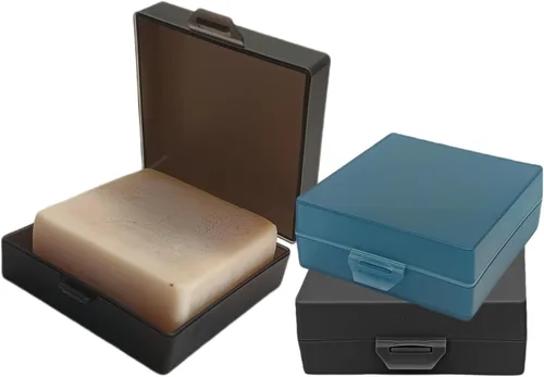 Miniatura 8 de Contenedor de jabón de viaje cuadrado, soporte para caja de jabón, estante de almacenamiento portátil para camping, ducha, gimnasio, senderismo al