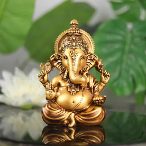 Artarium Vighnaharta - Estatua de Ganesha de 9 pulgadas, ídolo de Ganesha, Dios hindú Ganpati Murti para templo del hogar, decoración de habitación