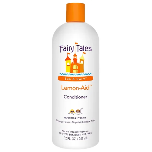 Fairy Tales Sun & Swim Lemon-Aid - Acondicionador para el cabello para después de la piscina y la playa, repone la humedad, suaviza y desenreda