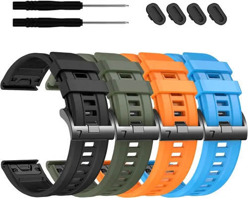 Miniatura 16 de EZMVZKU Correas Easyfit de 1.024 in para Garmin Fenix 8 AMOLED/8 Pro 2.008 in/7X/7XPro Sapphire Solar Watchands Reemplazo para Fenix 6X/6X Pro/5X/5X