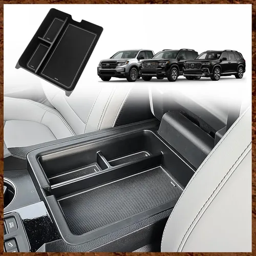 Muslogy Organizador de consola central compatible con Honda Pilot 2023 2024 2025, 2024 Ridgeline/Passport Caja de almacenamiento divisor de consola
