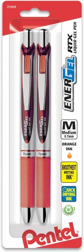 Miniatura 17 de Pentel EnerGel RTX - Bolígrafo de gel líquido retráctil, (1.0mm), línea gruesa, punta de metal, tinta verde, paquete de 2 unidades (BL80BP2D)
