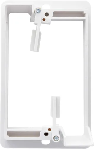 Miniatura 2 de Caja de soporte de montaje de bajo voltaje de 1 cuadrilla, placa de pared multiusos para paneles de yeso (1 paquete, blanco)