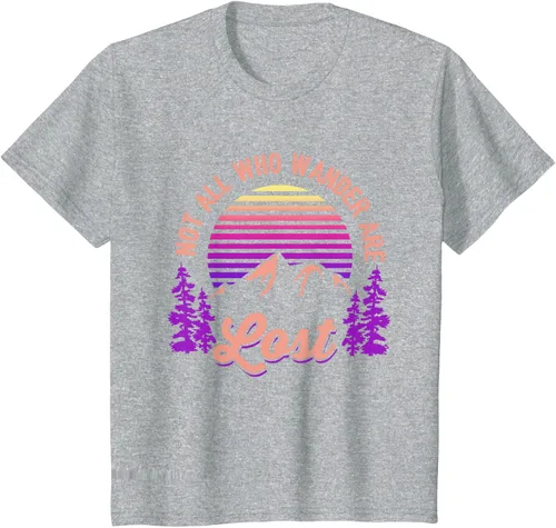 Miniatura 37 de Not All Who Wander Are Lost Vintage Mountains - Camiseta de senderismo, Negro, S