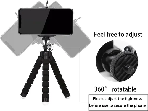 Miniatura 3 de Trípode de esponja con soporte flexible con inalámbrico Mini sponge tripod, made of thicker premium metal, flexible and rotatable, mobile phones