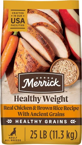 Miniatura 13 de Merrick Healthy Grains - Alimento seco prémium para perros adultos, croquetas saludables y naturales, receta de peso saludable, bolsa de 4.0 libras