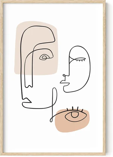 Miniatura 57 de HAUS AND HUES Impresión artística minimalista de mujer, póster de figura femenina, arte abstracto de pared neutro, arte de pared de dibujo lineal