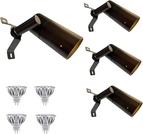 Miniatura 10 de Arrownine Luces de iluminación de paisaje, bajo voltaje, luces montadas en árbol de pared al aire libre, reemplazable, bombilla LED MR16, acabado