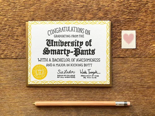 Miniatura 2 de Noteworthy Tarjeta de felicitación de felicitaciones Smarty-Pants