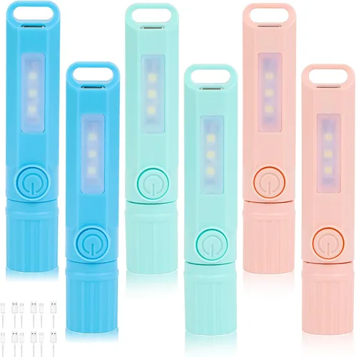 Miniatura 9 de Paquete de 3 linternas recargables USB C mini linternas LED, combo de linterna de camping, linterna ultraligera con zoom para regalo, camping