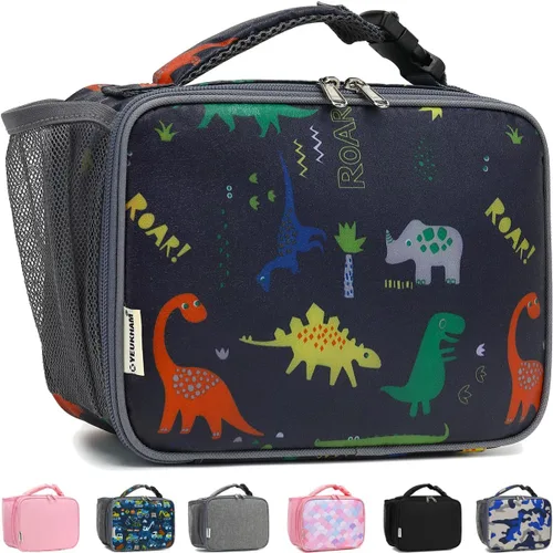 Miniatura 10 de GYEUKHAM Lonchera Aislada para la Escuela, Bolsas de Almuerzo Térmicas Reutilizables Duraderas Congelables para Niños Niñas Hombres Mujeres - azul