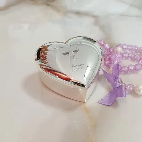 Miniatura 6 de Caja de recuerdo de joyería de corazón personalizada, aniversario para amiga, compañera de trabajo, esposa o hija, regalos con nombre grabado