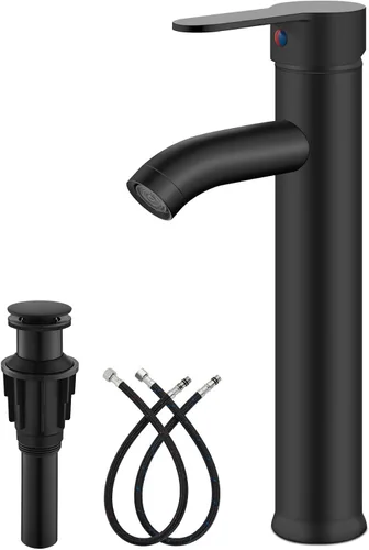 Miniatura 10 de gotonovo Grifo para Lavabo Vessel Grifo de Baño Moderno de 1 Orificio Montaje en Cubierta Lavatorio Tocador Grifo Mezclador de Una Sola Manija