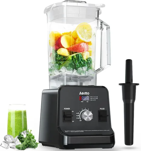 Miniatura 7 de Aeitto Licuadora para cocina, licuadora profesional de gran capacidad de 68 onzas, licuadora de batidos de 1500 vatios para triturar hielo, bebidas