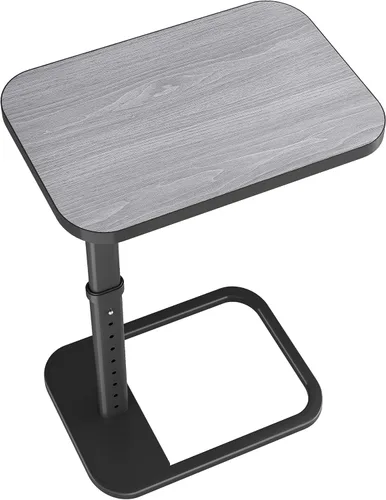 Miniatura 16 de Kitstorack Mesa de bandeja de TV mejorada con bloqueo de panel, altura ajustable y diseño abatible de 90°, mesa lateral auxiliar para brazo de sofá