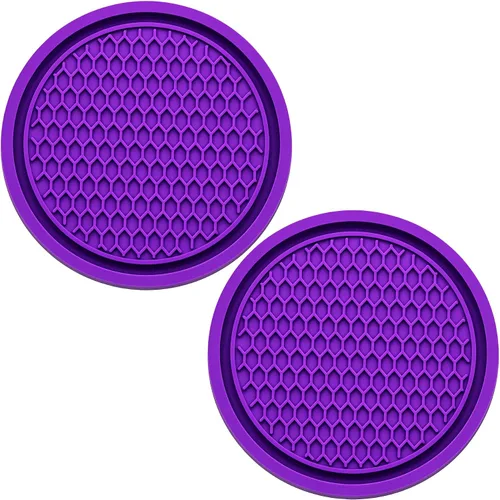 Miniatura 23 de 2 piezas posavasos para portavasos de automóvil, posavasos universales antideslizantes para portavasos de automóvil, 2.75 pulgadas posavasos