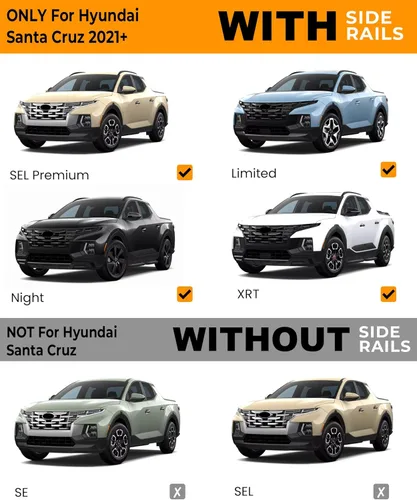 Miniatura 2 de Barra Transversal Mejorada para Techo de Hyundai Santa Cruz SE SEL Premium Night Limited 2021-2025, Portabicicletas de Techo, Barra de Equipaje