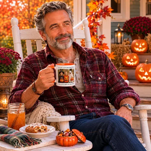 Miniatura 3 de Taza de café personalizada de cerámica de 11 onzas – Añade foto, texto o logotipo Taza de imagen personalizada, impresión a doble cara, apta