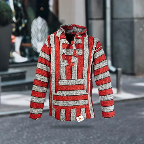 Miniatura 2 de Funny Guy Mugs Baja - Sudadera de alta calidad con capucha, estilo Jerga Poncho