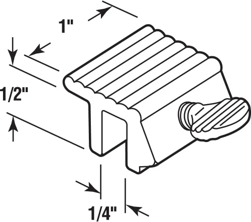 Miniatura 2 de Prime-Line U 9801 1/4 In., aluminio extruido, pintura clásica de bronce, cerradura de ventana con tornillo de pulgar (paquete de 2)