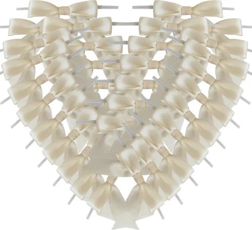 Miniatura 56 de 50 lazos de oro blanco de 3-1/2 pulgadas con lazos giratorios para envolver regalos, embalaje, decoración de Navidad (W.Gold)