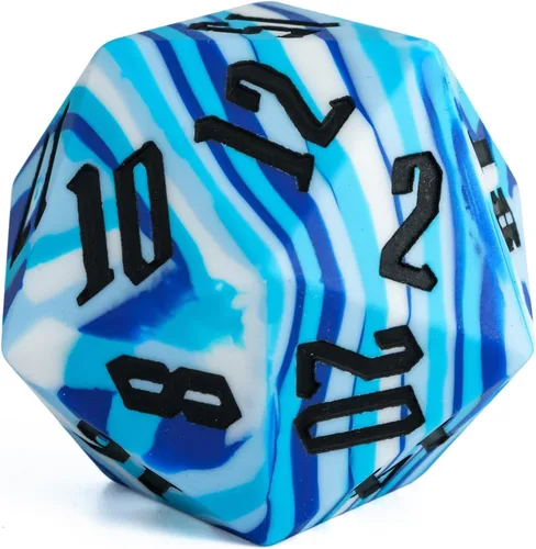 Miniatura 12 de Silicona D20 de 2.165 in, dados individuales de 20 caras gigantes D20 D20, colores camuflaje, tacto suave y cómodo, gorila perfecta