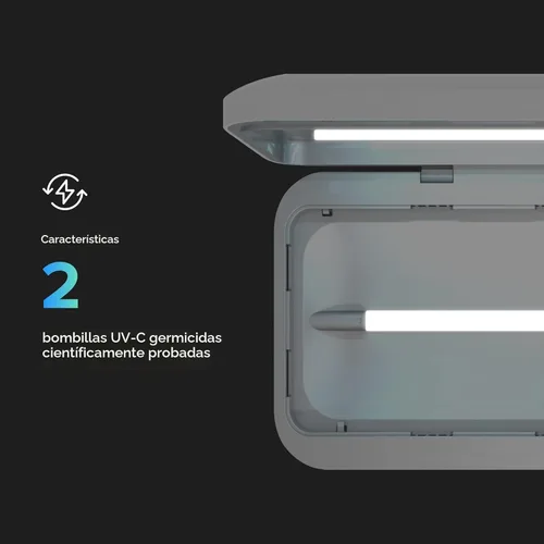 Miniatura 6 de PhoneSoap 3 Desinfectante de teléfono celular con rayos UV y doble caja de carga universal para teléfono celular Desinfectante de luz UV-C de 360