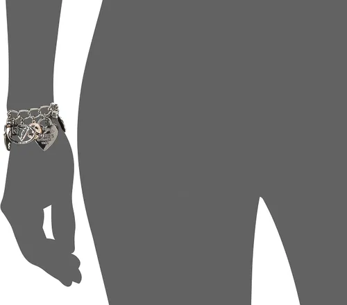 Miniatura 3 de GUESS Pulsera básica con dije de logotipo de metal mixto, Base