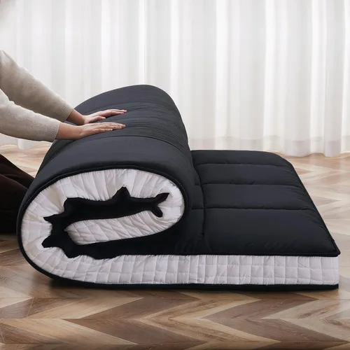 Miniatura 15 de colchón de futón japonés de 10 cm para piso, colchón plegable de piso tamaño individual - almohadilla de espuma viscoelástica para dormir