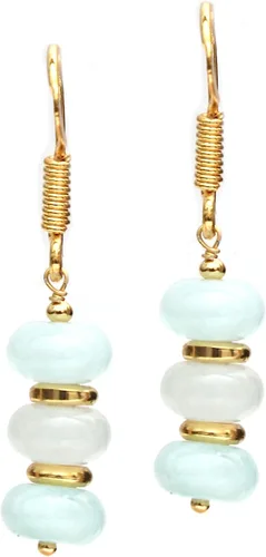 Miniatura 38 de Gempires - Aretes ligeros con cuentas hechas a mano, hipoalergénicos, chapados en oro, aretes colgantes para mujer