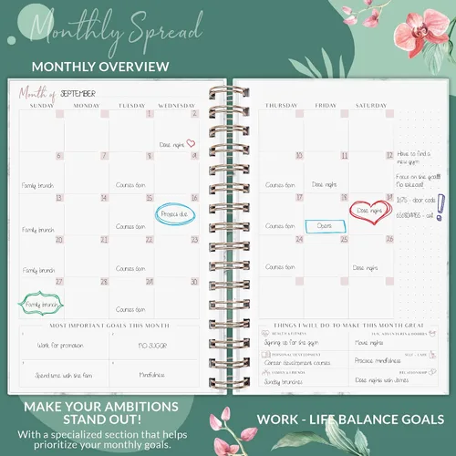 Miniatura 3 de PLANBERRY Planificador semanal premium – Organizador de vida sin fecha y planificador de presupuesto – Gestión del tiempo, establecimiento