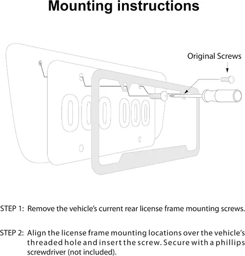 Miniatura 6 de Marco para matrícula de Jeep Wave, cantidad 1 incluida (metal negro)