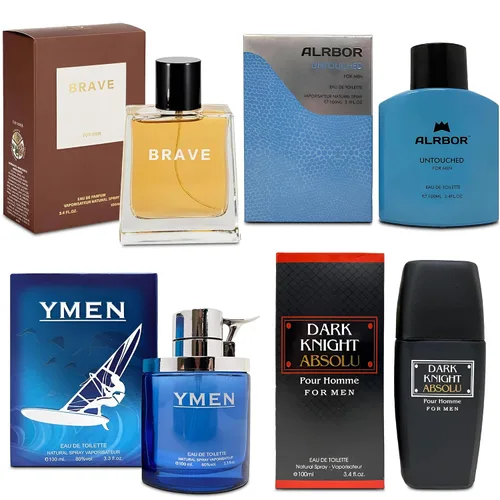 Miniatura 22 de AFLUXE Colonia para hombre Set 4 conjuntos combinados (717SexyM/BlueD Paris/AQUA CEO/Versátil) Eau De Parfume/Toilette Spray Natural cada 100ML